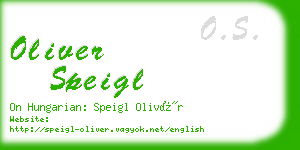 oliver speigl business card